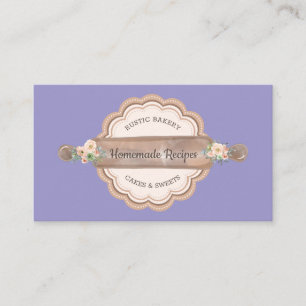 Carte De Visite Recettes maison Boulangerie Purple