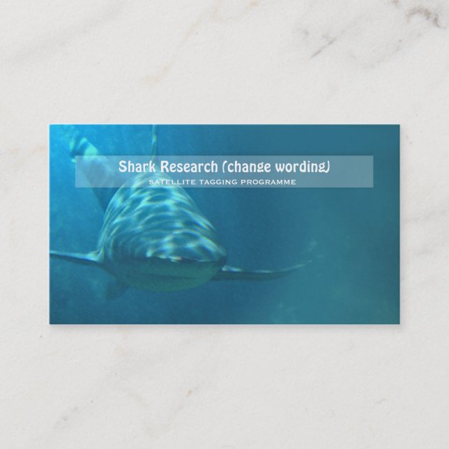 Carte De Visite Recherche de marine de biologie de requin (Devant)