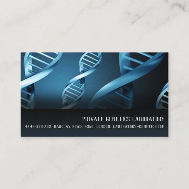 Carte De Visite Recherche Médicale de laboratoire privé de la (Devant)