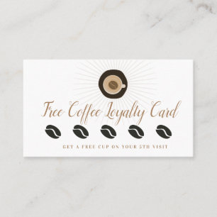 Carte De Visite Récompense de café gratuite Loyauté Propre