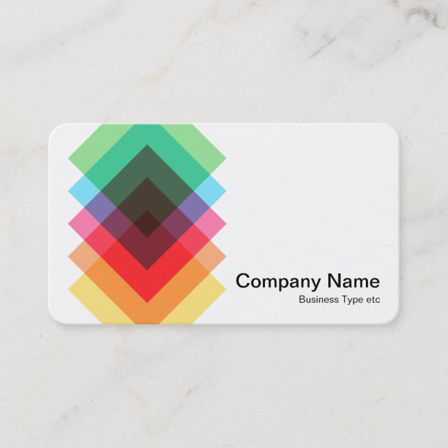 Carte De Visite Recouvrements de couleurs (Devant)