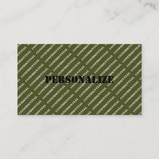 Carte De Visite Recruteur des Forces Armées Militaires Style Vert 