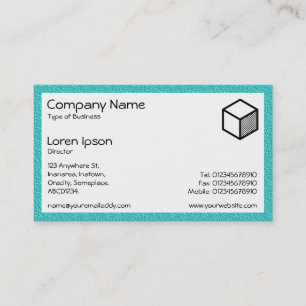 Carte De Visite Rectangle - Cyan Plastic