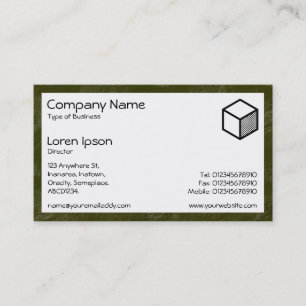 Carte De Visite Rectangle - Dk Olive Earth