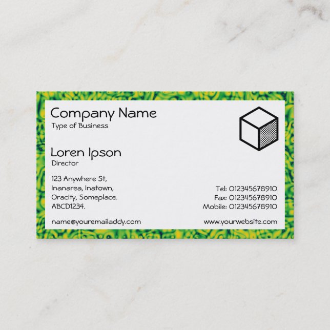 Carte De Visite Rectangle - Marquages verts (Devant)