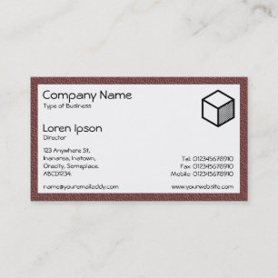 Carte De Visite Rectangle - Plastique Brown