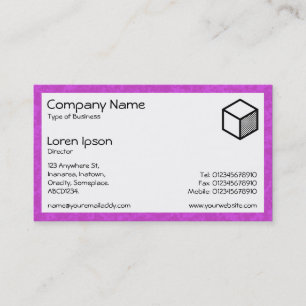 Carte De Visite Rectangle - Pointillés magenta