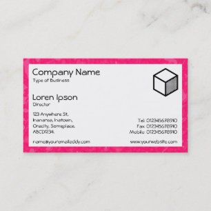 Carte De Visite Rectangle - Rose framboise