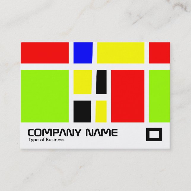 Carte De Visite Rectangles colorées II (Devant)