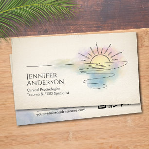 Carte De Visite Récupération d'un traumatisme Lever de soleil sur 