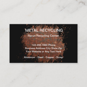 Carte De Visite Recyclage Et Rebut De Métal