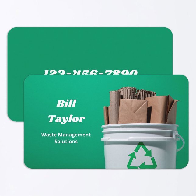 Carte De Visite Recyclage Gestion des déchets (Recycling Business Cards)