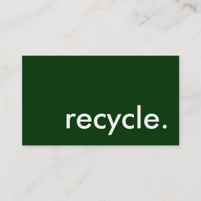 Carte De Visite recycler. (Devant)