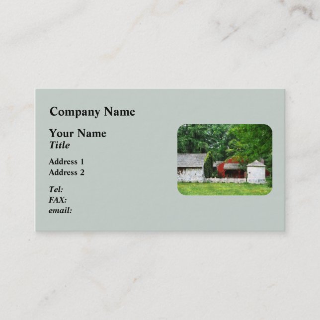 Carte De Visite Red Barn Shed (Devant)