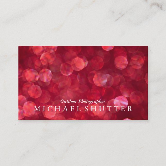 Carte De Visite Red Bokeh (Devant)