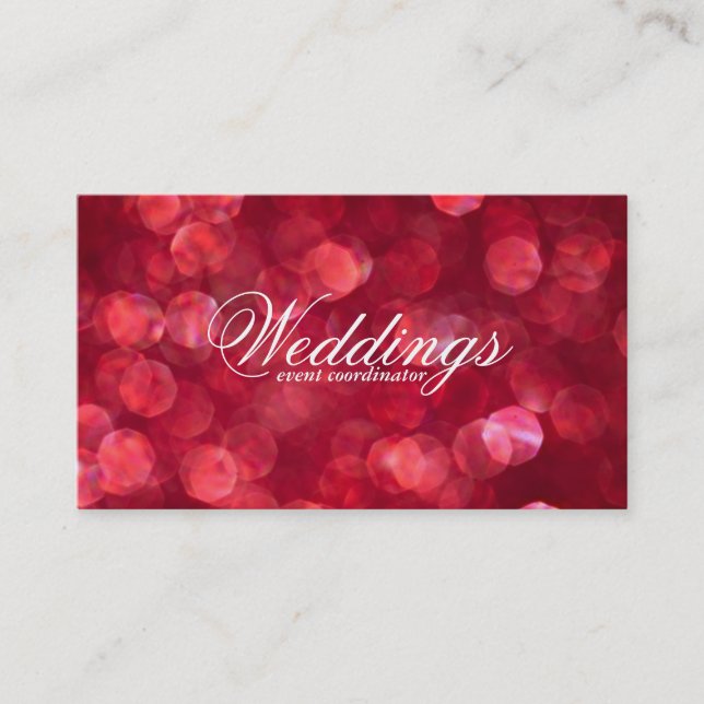 Carte De Visite Red Bokeh (Devant)