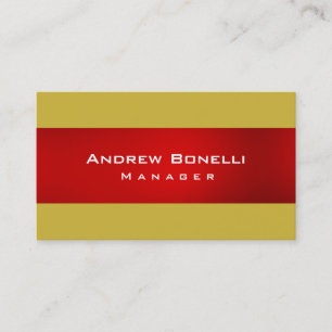 Carte de visite Red Gold Color Creative Manager