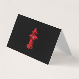 Carte De Visite Red Graphic Fire Hydrant Pompier Cadeaux de travai