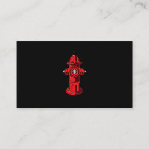 Carte De Visite Red Graphic Fire Hydrant Pompier Cadeaux de travai