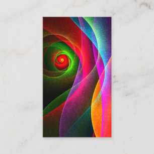 Carte De Visite Red Green Orange Modern Abstrait Art Motif #22