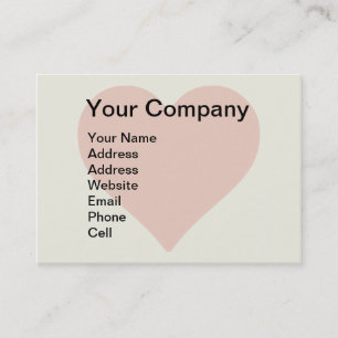 Carte De Visite Red Heart Shape Love Classic Simple Minimalisme