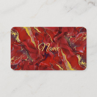 Carte De Visite Red Marble Business Card