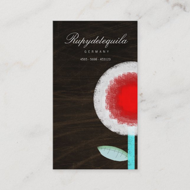 Carte de visite Red Poppy (Devant)