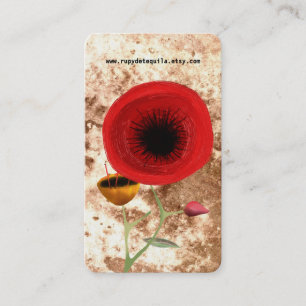 Carte De Visite Red Poppy