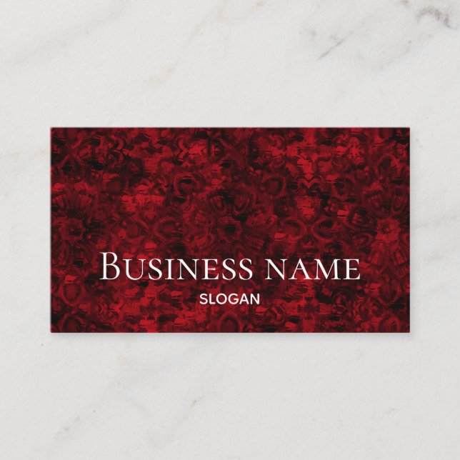 Carte De Visite Red professionnel grunge standard (Devant)