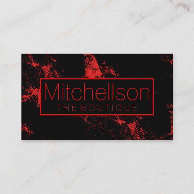 Carte De Visite Red Splash Black RF (Devant)