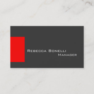 Carte de visite Red Stripe Grey
