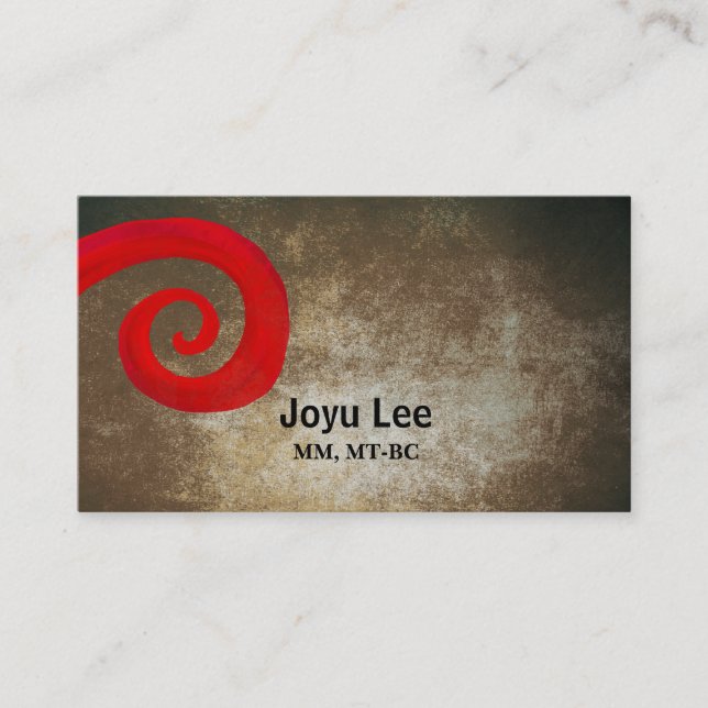 Carte De Visite Red Swirl (Devant)