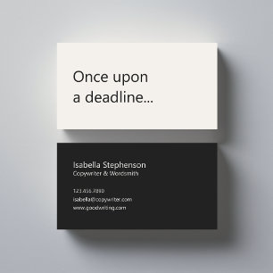 Carte De Visite Rédacteur publicitaire Rédacteur freelance Minimal