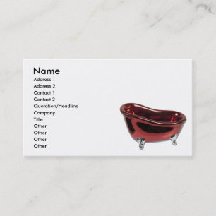 Carte De Visite RedBathtub073110, nom, adresse 1, adresse 2, C…