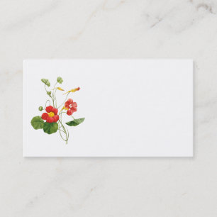 Carte de visite Redoute Red Flowers