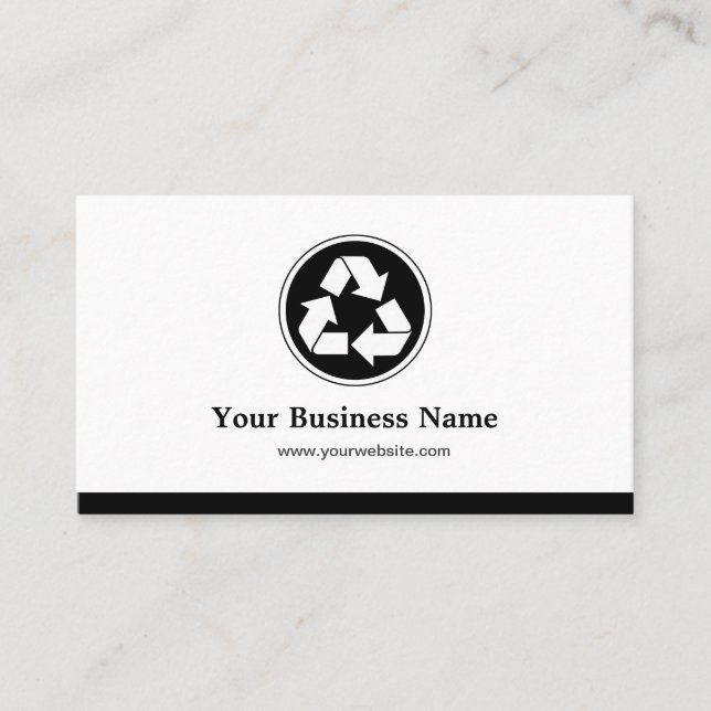 Carte De Visite Réduire la réutilisation Recycle - Symbole de recy (Devant)