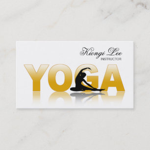 Carte De Visite Réflexions de yoga, instructeur de yoga, classe d