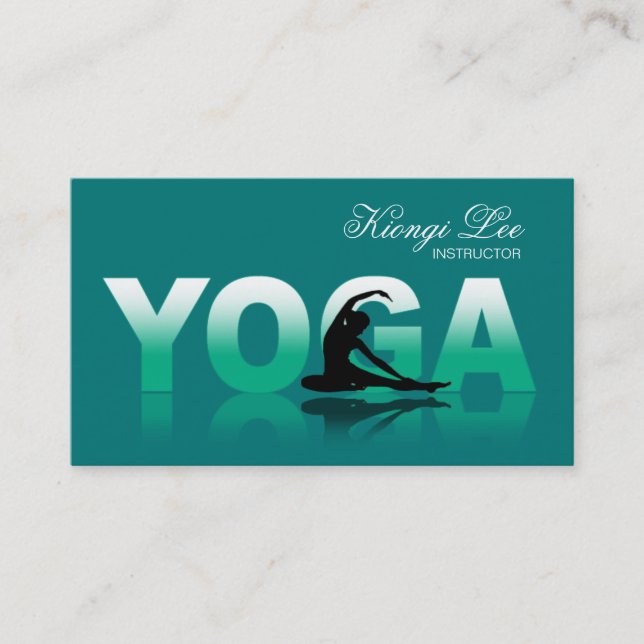 Carte De Visite Réflexions de yoga, instructeur de yoga, classe de (Devant)
