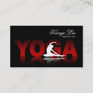 Carte De Visite Réflexions de yoga, instructeur de yoga, classe de