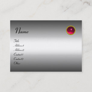 Carte De Visite RÉFLEXIONS RUBY MONOGRAM, gris blanc rose