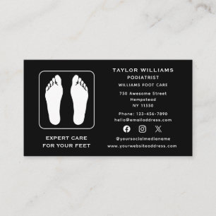 Carte De Visite Réflexologie du podiatre des médias sociaux