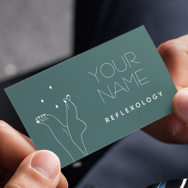 Carte De Visite Réflexologie Pedicure Massage Thérapie Pieds Plutô (Créateur téléchargé)