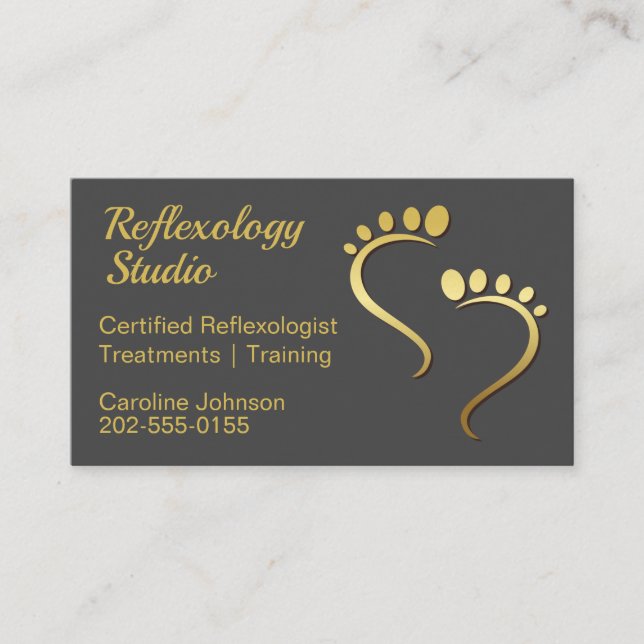 Carte De Visite Réflexologie Soins des pieds (Devant)