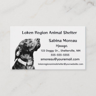 Carte De Visite Refuge pour animaux modifiable