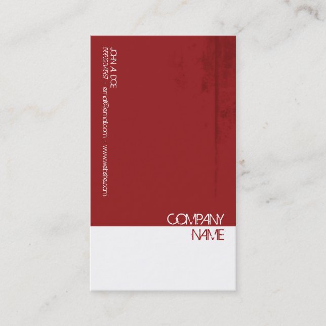 Carte De Visite Regard grunge rouge (Devant)