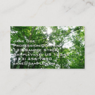 Carte De Visite Regard sur les arbres d'été