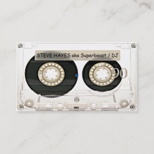 Carte De Visite Regard vintage d'enregistreur à cassettes de