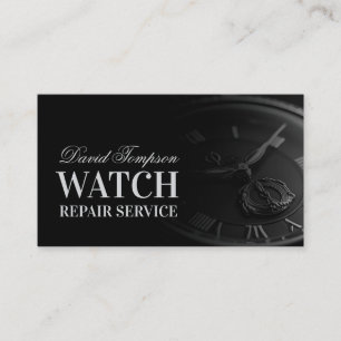 Carte De Visite Regarder le service de réparation Watchmaker Solid