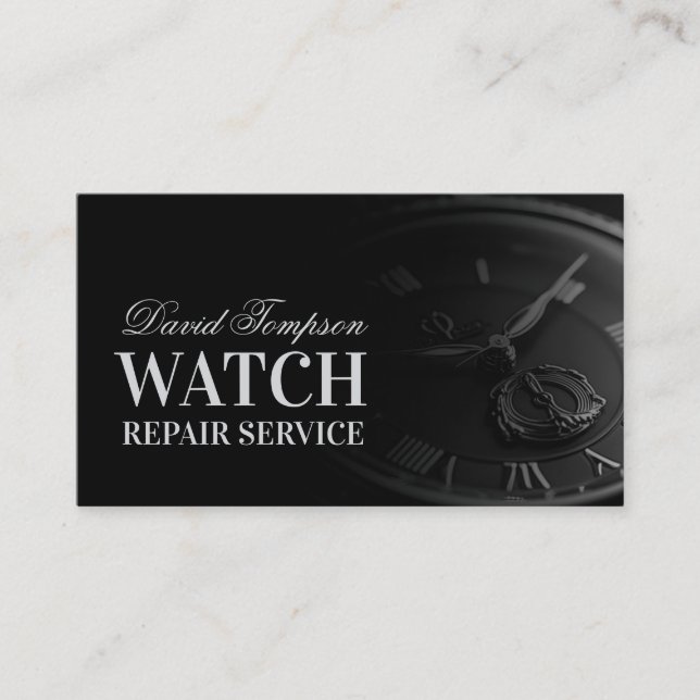 Carte De Visite Regarder le service de réparation Watchmaker Solid (Devant)