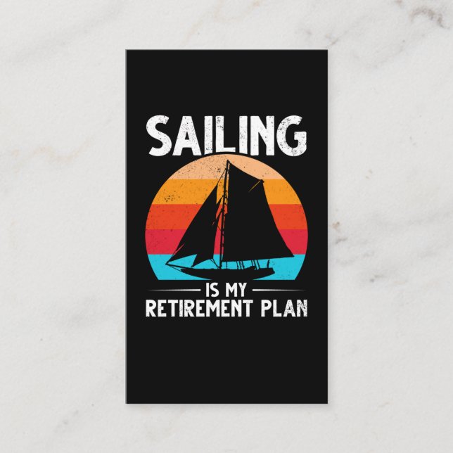Carte De Visite Régime de retraite de voile Bateau Capitaine de re (Devant)
